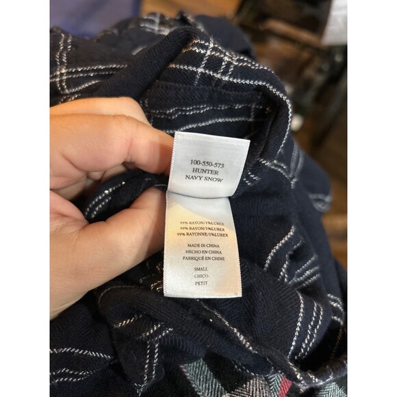 RAILS Hunter Women’s Plaid Flannel Button Up Shirt Size S Navy Snow Metallic - Picture 5 of 7